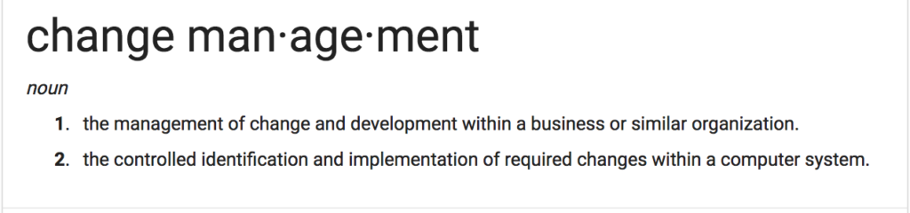 Change Management